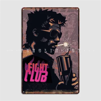 Fight Club Tyler Durdena Smokings Dinamītu Metāla Zīmju Klubs Puse Kluba Bāra Drukāšanas Krāsošana Apdare Skārda Parakstīt Plakātu