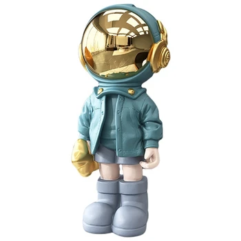 Mājas Dekori Astronauts Galvenās Rotas Apdare, Daļēji Manuālā FRP Amatniecības Krāsotas Mājas Skulptūru Astronauts Skulptūra