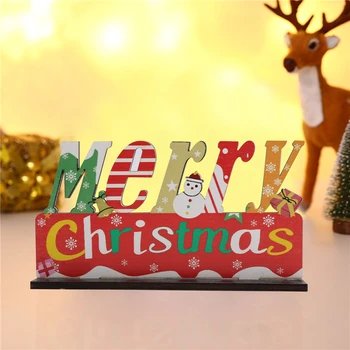 Mājas Rotājumu Ziemassvētku Ziedu Drukāt Burtu Formas Dekoratīvie Artware Darbvirsmas Dekori Mājas Veikali