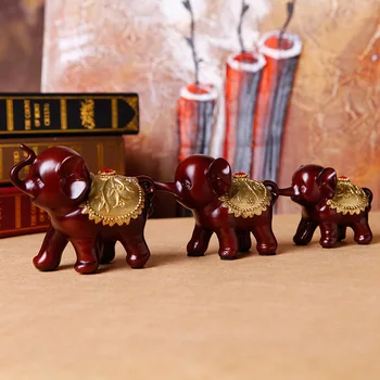 Naohiro trīs mazas ziloņu rotājumi, mājas aksesuāri, kāzu dāvanas sveķu rotas, mūsdienīga minimālisma dzīvojamā istaba amatniecības