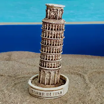 Tower of Pisa Figūriņas Suvenīru Zivju Tvertnes Dekoru Kolekciju Mājas Rotājumu