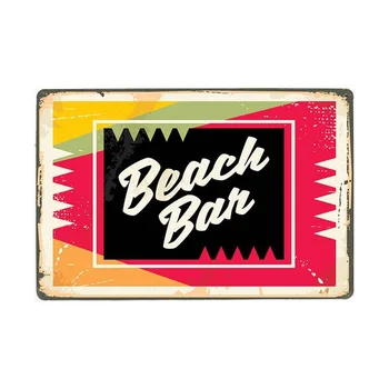 Vintage Beach Aizliegumu Metāla Skārda Zīme 8x12 Collu Mājas Virtuvi, Bārs, Restorāns Bārs, Plakātu, Sienas Dekori