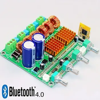 Bluetooth 4.0 HIFI Jaudas Pastiprinataju TPA3116D2 100W+50W+50W 2.1 CH D Klases HIFI super bass Drudzis līmenī Amp