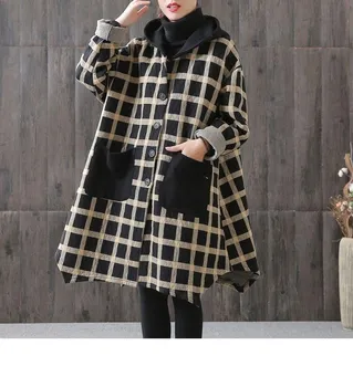 Jaunajā 2020. gada rudens ziemas mētelis sievietēm korejiešu versija kapuci mētelis lielie izmēri mīksti gadījuma ārējā apģērba