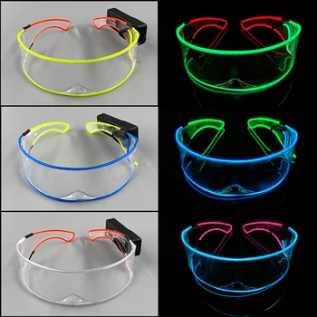 Iedegas LED Brilles, kas Mirgo Gaismas Rave-Kostīmu Brilles Kvēlojošs EL Wire Brilles, kas Spīd Saulesbrilles Festivāls Piederumi