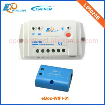 12v PWM saules uzlādes kontrolieris EPsolar zīmolu augstas kvalitātes LS1024B ar wifi funkciju APP mobilo tālruņu lietošana 10.A 12v/24v