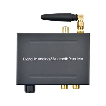 Bluetooth 5,0 Analogais Uztvērējs 192Khz Digitālā Uz Analogo Pārveidotāju Digitālā Uz Analogo Šķiedras Koaksiālie 3.5 mm Kanālu Audio Digitālā