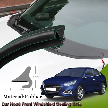 Auto Zīmogs Sloksnes Windshied Spoilers Apdares Aizsargātu Malas Weatherstrip Lentes Uzlīmes Piederumi Hyundai Solaris Akcentu 2015-2020