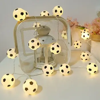 10 LED Futbola Pasaku Stīgu Gaismas Zēni Akumulatora Guļamistaba Dekori Apgaismojums Balta Lampa DIY Mazulis Telpu Dekorēšana ZXX9159