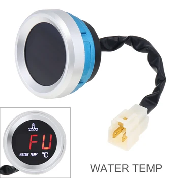 12V 52mm Elektronisko Universal LED Digital Water Temp Gauge Mērītāju, kas Uzstādīts Vadu, un Temp Sensora, lai Auto Kravas automašīnu, Jahtu, Laivu Jūras