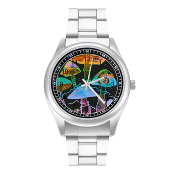 Dārza Shrooms Kvarca Skatīties Sēņu Tērauda Dizaina Rokas pulksteņi Tīņi, Fitnesa Vienkārši Nopirkt rokas Pulkstenis