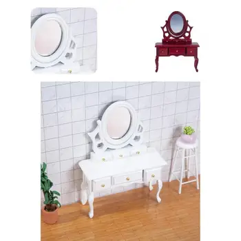 Izsmalcinātu Radošu Simulācijas Koka tualetes galdiņš, Roku darinātas Mini tualetes galdiņš Mini Izmērs Micro Ainavas