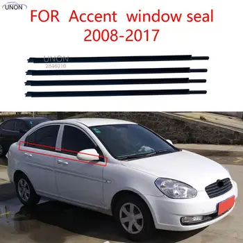 Par Hyundai Akcentu 2008-2017 Weatherstrip Logu Zīmogs Auto Stiklu Liešanas Melns Zīmogs Durvis No Akcentu