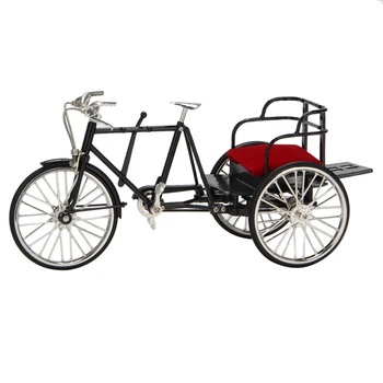 1/10 Augstas Detalizētu Tricikls Rotaļlieta Modelis Ar Sēdekļa Vintage Stila Lējumiem Transportlīdzekļu Sacīkšu Velosipēds Dekoru Rotaļlieta Mājas/Kafejnīca/Veikals