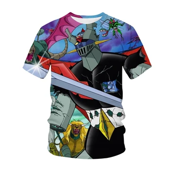 Japānas Anime T krekls Mazinger Z Robots Vīriešu un Sieviešu Modes Lielgabarīta T krekls Bērniem Zēnu un Meiteņu Topi, t-veida Apģērbu Bērniem Tshirt