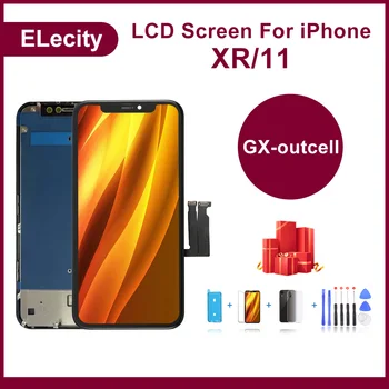 100% Testēti LCD Displejs Priekš iPhone XR 11 Ekrānu Ar 3D Touch Digitizer Nomaiņa Montāžas Detaļas Nav Dead Pixel Ar Bezmaksas Dāvanas
