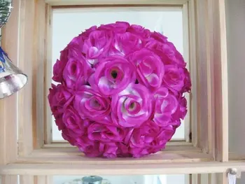 SPR 25cm zīda ziedu bumbu, ceriņi kāzu kissing bumbu-svētku dekorēšana partijas apdare ziedu
