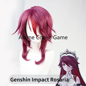 Anime Spēle Genshin Ietekmes Cosplay Rosaria Parūka Genshin Ietekmes Rosaria Īss Karstumizturīgs Sintētisko Matu Parūkas