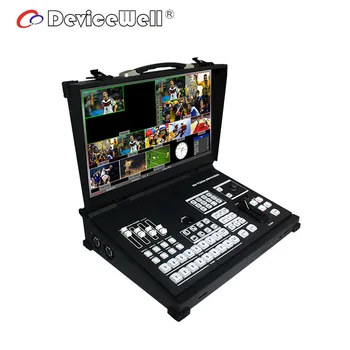DeviceWell HDS9110 Hd Ražošanas 10 Kanāls 1080P SDI T-Bar Samazināt Auto Live Video Komutatoru