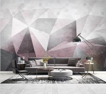 Custom tapetes, 3d Ziemeļvalstu abstraktas līnijas, ģeometriskas murals mūsdienu minimālisma viesistaba, guļamistaba, TV fona sienu apdare