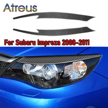 2gab par Subaru Impreza WRX STI 2008 2009 2010 2011 Oglekļa Šķiedras Auto Uzlīmes, Lukturi Uzacu Plakstiņu Apdares Segumu Piederumi