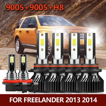 6x LED Lukturu Spuldzes, High Low Light 9005/HB3 + Miglas Lukturi H8, H9 H11 Combo Automašīnas Spilgti Konversijas Komplektu Freelander 2013 2014