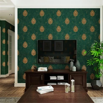 beibehang Jaunu retro Eiropas stila Damaskā 3D neausta tapetes Guļamistabā, dzīvojamā istabā, TV fona tapetes papel de parede