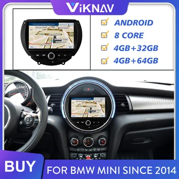 Android auto radio stereo galvas vienības BMW mini 2014 2015 2016-2020 autoradio audio, multimediju atskaņotājs, GPS navigācijas ekrāns