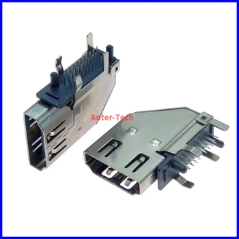 5GAB HDMI female ligzda/spraudnis 19P sieviešu mount SMT Sieviešu galvas PCB USB ports pusē plug 90 grādu HD 19PIN DIP 2 rindas adatas