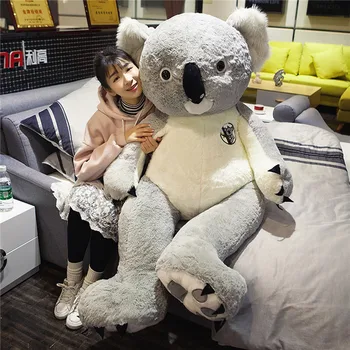 pildījumu pildījumu rotaļlieta milzīgs 140cm jauki karikatūra koala plīša rotaļlietu, mīksto lelle hugging spilvens dzimšanas dienas dāvanu w0720