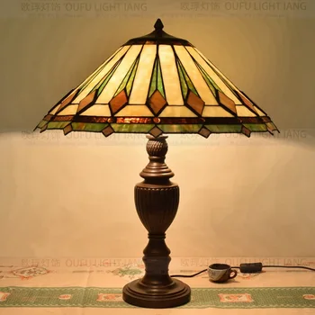 56CM Tiffany stila galda lampa, vitrāžas, stikla mākslas dzīvojamā istaba, restorāns, bārs lampas