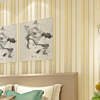 beibehang Dzīvojamā istaba, ēdamistaba moderna guļamistaba minimālisma tapetes vertikālas svītras ,papel de parede sala,tapetes sienām, 3d