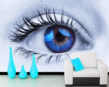 Pasūtījuma abstract tapetes, Abstract blue eye,foto sienas izstādes telpa, dzīvojamā istaba viesnīcā fona papel de parede 3D