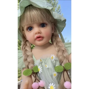 55cm Mīksta Silikona Toddler Meitene 3-D Dzīve, Piemēram, Izglītības Reborns Iegūstama Bērnu Audzināšana Spēli Rotaļlieta