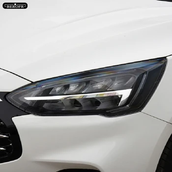 2X Auto Lukturu Aizsardzības Nokrāsu Filmu Dūmu Melnu Caurspīdīgu TPU Sānu Gaismas Ielīmi, Ford Focus 4 MK4 2019 2020 Piederumi