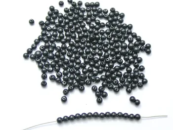 1000 Gab. 4mm Plastmasas, Mākslīgās Pērles Apaļas Pērles Melnās Pērles Imitācija
