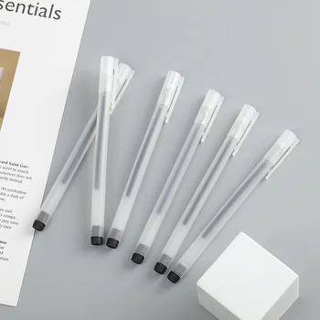 ALLTU 4gab Vienkāršu stila neitrāls pildspalvu oglekļa pildspalvu studentu biroja kancelejas preces pārbaudes darba rīku pen