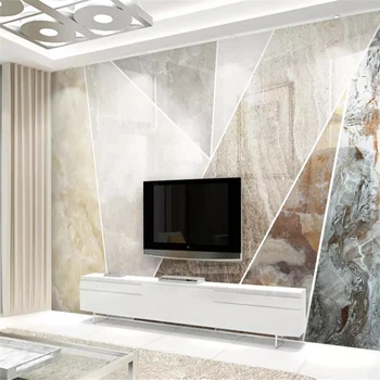 Mūsdienu vienkāršu stila Mozaīkas līnijas marmora fona sienas