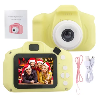 X2 Mini Multfilmu Fotokameras 1080P HD Gudrs Video Kamera 2.0 Collu IPS Ekrāns Videokamera videokameru Zēni Meitenes Bērniem Dzimšanas dienas Dāvana