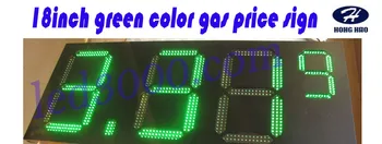 Liels gāzes cenu zīme 8.889 zaļā krāsa 18inch 4digits zaļā gaismas diode gāzes cenu zīmi