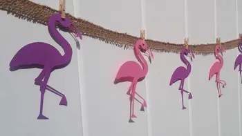 Flamingo aiz rupjš audekls banner meitenes dzimšanas diena tropu puse vainags dekoru zemniecisks kāzu foto stends