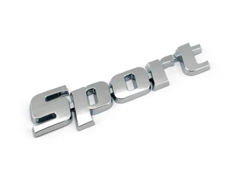 Chrome Sport 3D auto emblēma ar auto emblēma automobiļu decal uzlīmes, logo, par BMW, VW, AUDI honda mercedesh benz, honda, ford, toyota