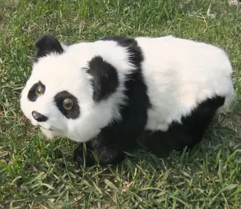 liels simulācija pastāvīgā panda rotaļlietu polietilēna&kažokādas white&black panda lelle dāvanu par 38x22cm 2457