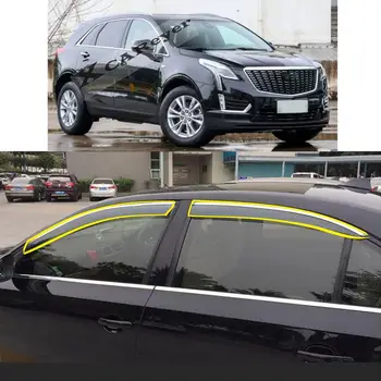 Auto Virsbūves Stils Uzlīmes, Plastmasas Logu Stikls Vēja Sejsegu Lietus/Saules Dūmu Aizsargs Ventilācijas Markīzes Par Cadillac XT5 2016-2022