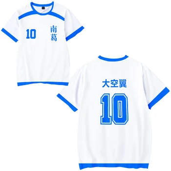 2022 Jauns Anime Captain Tsubasa Cosplay T Kreklu Apdruka Vīriešu Sieviešu Tsubasa Ozora Nankatsu Pamatskolas Īsām Piedurknēm Soccer Jersey Mazulis