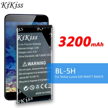 3200mAh Lādējamu Akumulatoru BL-5H par Nokia Lumia 630 635 636 638 Lumia630 RM-977 RM-978 BL5H BL 5H Li Polimēru Telefonu Baterijas
