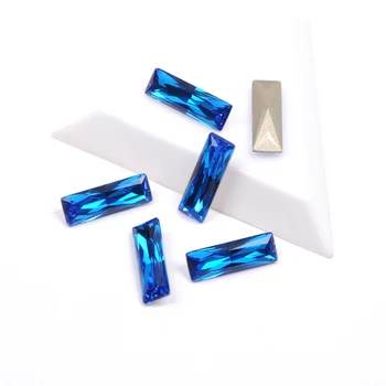 YANRUO 4547 Labāko Stikla Nagu Uz Rhinestone Kapri Zils Krāsa Pointback Stikla Akmens Populārs Nagus Rhinestones 3D Nail Art Dārgakmeņi