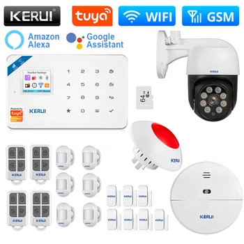 KERUI W181 Mājas Signalizācijas Sistēma, BEZVADU GSM Signalizācijas Atbalsta Alexa Tuya Smart Ant-pet Kustības Sensors, Durvju Sensors, Sirēna