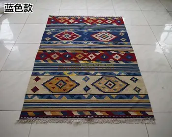 Bohemian Vidusjūras stila rokām austi vilnas paklāji / Ji Limu kilim paklāju gc137-47yg4