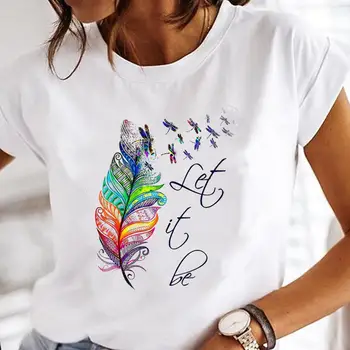 T-Krekls grafica da donna con stampa reklāmu acquerello e magliette da donna